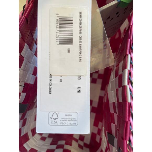 Marni Red and White Crossbody Bag with Geometric Pattern - Picture 3 of 5